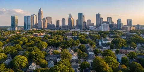Carolina neighborhoods and city skyline